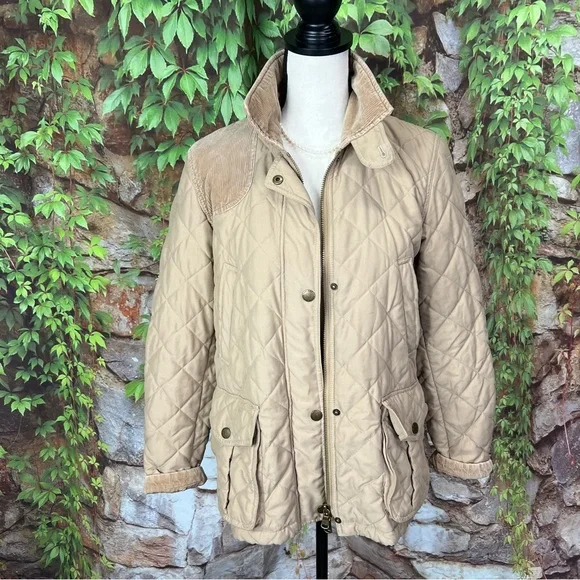 LAUREN RALPH LAUREN Tan Quilted Field Jacket, M - Picture 2 of 13